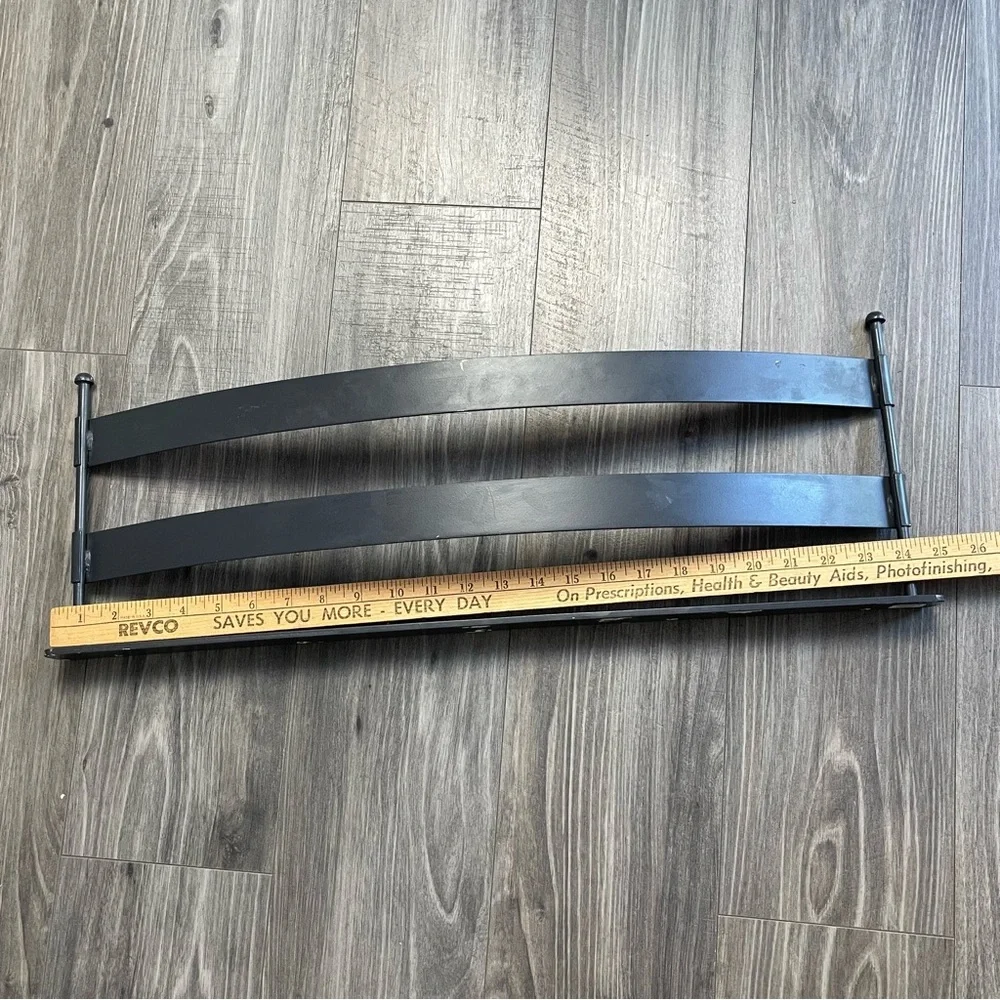 Crate & Barrel Tiburon 8 Bottle Black Metal Wine Rack